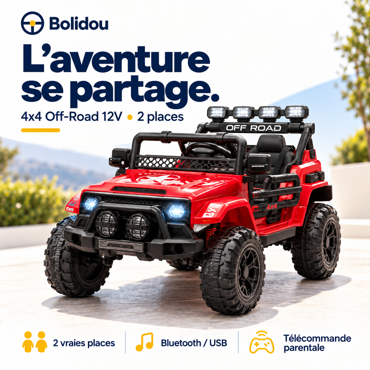 4x4 Off-Road 12V 2 places