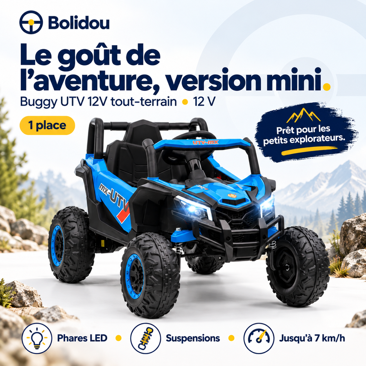 Buggy UTV 12V tout-terrain