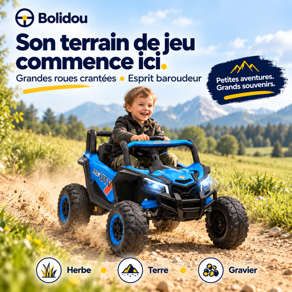 Buggy UTV 12V tout-terrain