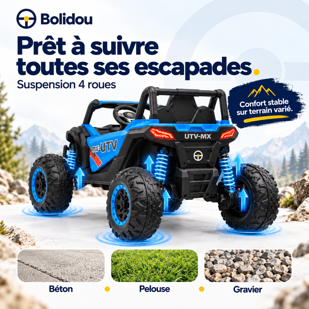 Buggy UTV 12V tout-terrain