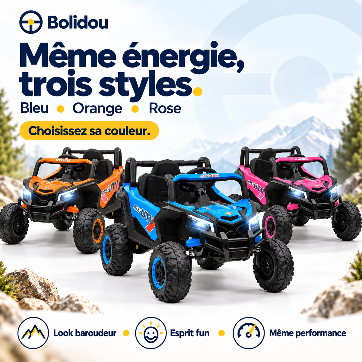 Buggy UTV 12V tout-terrain
