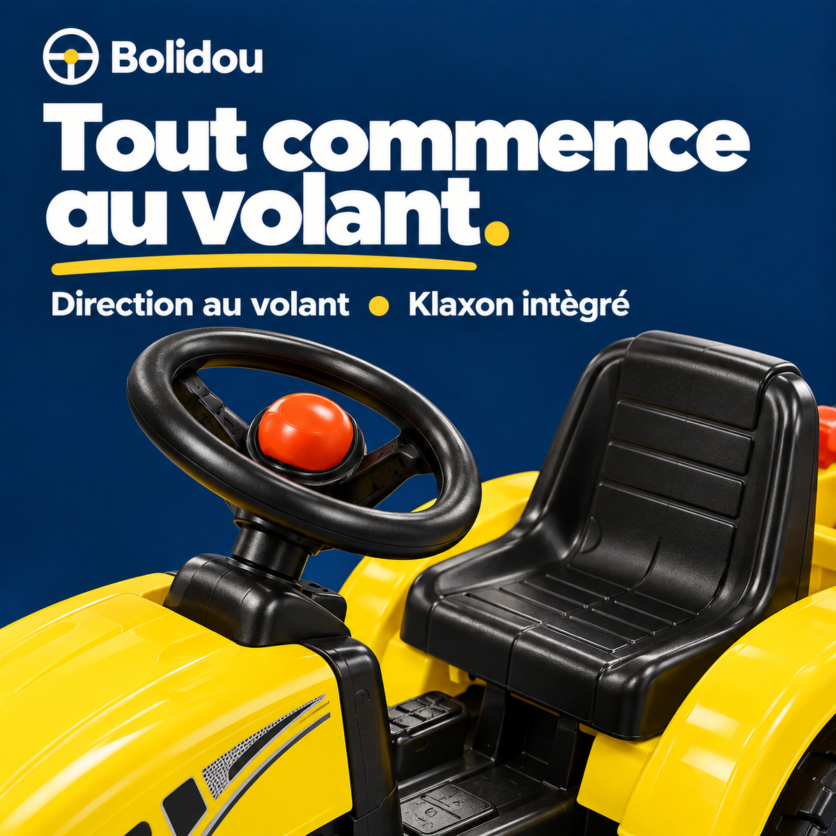 Tracteur à pédales avec remorque